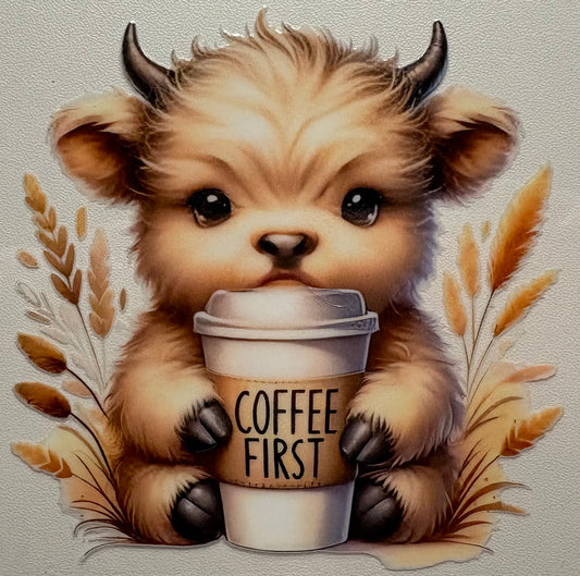 Coffee First Decal