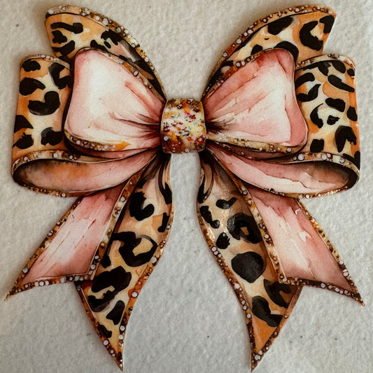 Animal Print Bow Decal