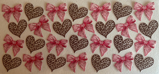 Animal Print Hearts & Pink Bows