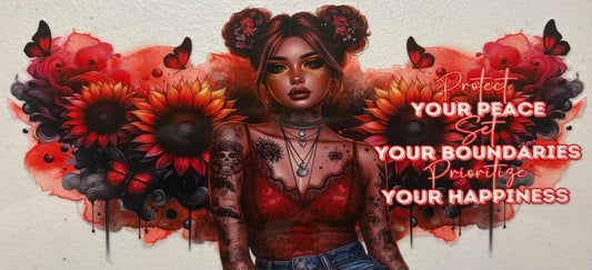 Orange Sunflower Girl
