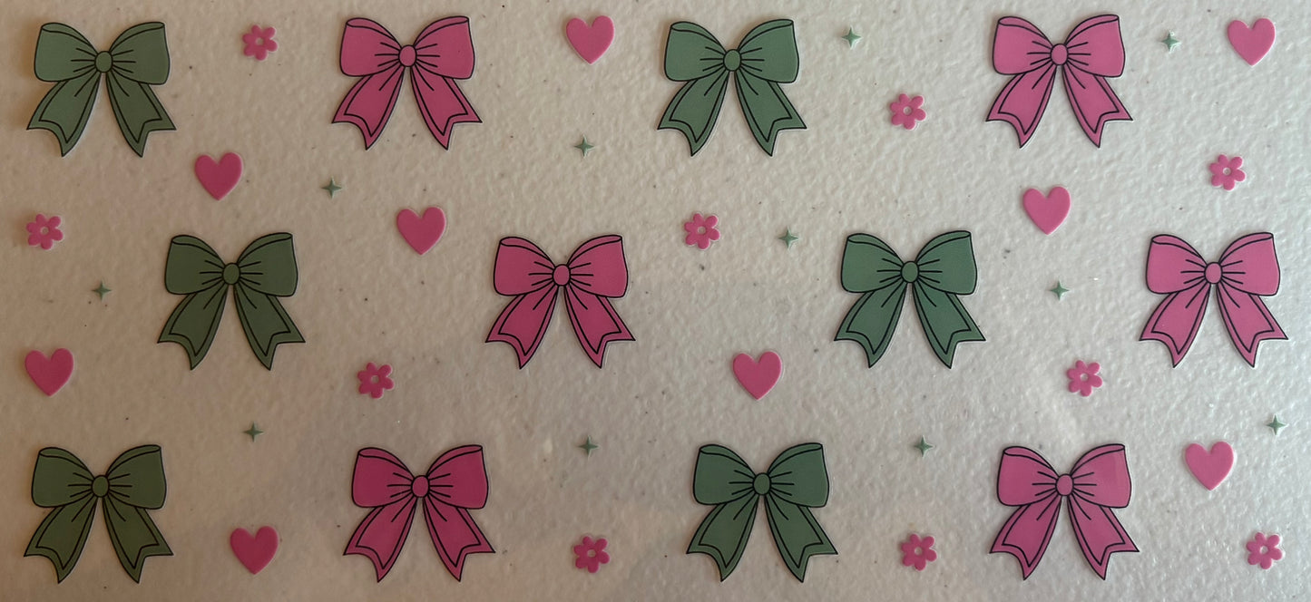 Pink & Green Bows