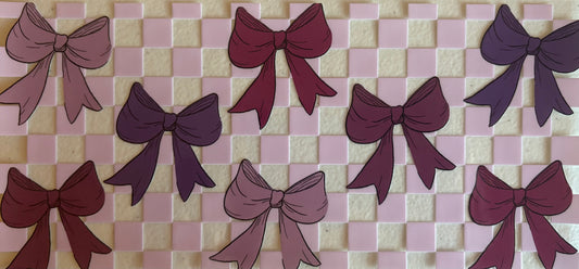Checkered Purple Bows